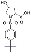 1-(4-TERT-BUTYL-BENZENESULFONYL)-4-HYDROXY-PYRROLIDINE-2-CARBOXYLIC ACID Struktur