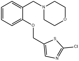 (2-CHLORO-1,3-THIAZOL-5-YL)METHYL 2-(MORPHOLINOMETHYL)PHENYL ETHER Struktur