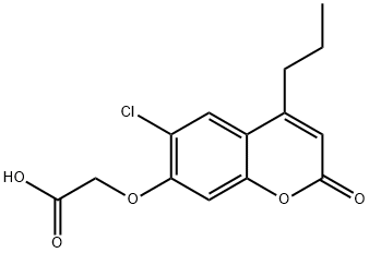 (6-CHLORO-2-OXO-4-PROPYL-2H-CHROMEN-7-YLOXY)-ACETIC ACID Struktur