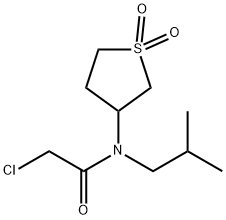 2-CHLORO-N-(1,1-DIOXIDOTETRAHYDROTHIEN-3-YL)-N-ISOBUTYLACETAMIDE Struktur