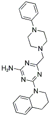 4-(3,4-DIHYDROQUINOLIN-1(2H)-YL)-6-((4-PHENYLPIPERAZIN-1-YL)METHYL)-1,3,5-TRIAZIN-2-AMINE Struktur