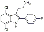 2-[4,7-DICHLORO-2-(4-FLUOROPHENYL)-1H-INDOL-3-YL]ETHANAMINE Struktur