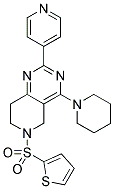 4-PIPERIDIN-1-YL-2-PYRIDIN-4-YL-6-(THIOPHENE-2-SULFONYL)-5,6,7,8-TETRAHYDRO-PYRIDO[4,3-D]PYRIMIDINE Struktur