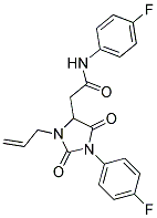 2-[3-ALLYL-1-(4-FLUOROPHENYL)-2,5-DIOXOIMIDAZOLIDIN-4-YL]-N-(4-FLUOROPHENYL)ACETAMIDE Struktur