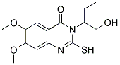 3-[1-(HYDROXYMETHYL)PROPYL]-2-MERCAPTO-6,7-DIMETHOXYQUINAZOLIN-4(3H)-ONE Struktur