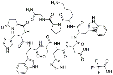 GLP-HIS-TRP-SER-HIS-ASP-TRP-LYS-PRO-GLY-NH2 TFA Struktur