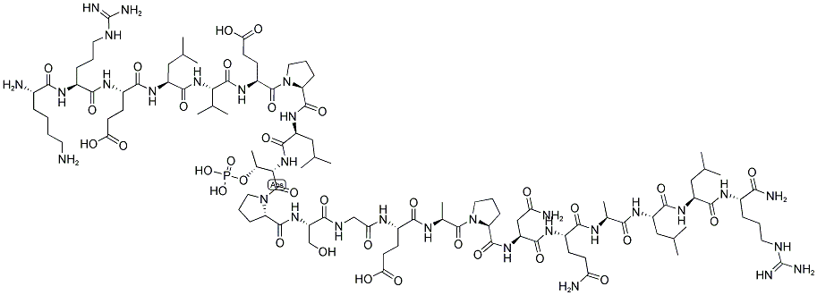 EGF RECEPTOR 661-681 [KRELVEPL-PT-PSGEAPNQALLR-NH2], PHOSPHORYLATED Struktur