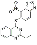 2-ISOPROPYL-4-[(4-NITRO-2,1,3-BENZOTHIADIAZOL-5-YL)THIO]QUINAZOLINE Struktur