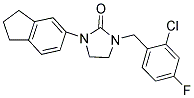 1-(2-CHLORO-4-FLUOROBENZYL)-3-(2,3-DIHYDRO-1H-INDEN-5-YL)IMIDAZOLIDIN-2-ONE Struktur