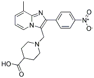 1-[8-METHYL-2-(4-NITRO-PHENYL)-IMIDAZO[1,2-A]PYRIDIN-3-YLMETHYL]-PIPERIDINE-4-CARBOXYLIC ACID Struktur