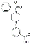 3-[4-(PHENYLSULFONYL)PIPERAZIN-1-YL]BENZOIC ACID Struktur