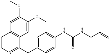 1-(4-((6,7-DIMETHOXY(3,4-DIHYDROISOQUINOLYL))METHYL)PHENYL)-3-(PROP-2-ENYL)UREA Struktur