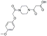 3-(4-[(4-METHOXYPHENOXY)ACETYL]PIPERAZIN-1-YL)-3-OXOPROPANOIC ACID Struktur