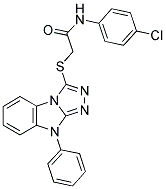 N-(4-CHLOROPHENYL)-2-[(9-PHENYL-9H-[1,2,4]TRIAZOLO[4,3-A]BENZIMIDAZOL-3-YL)THIO]ACETAMIDE Struktur