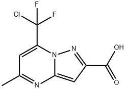 7-(CHLORO-DIFLUORO-METHYL)-5-METHYL-PYRAZOLO[1,5-A]PYRIMIDINE-2-CARBOXYLIC ACID Struktur