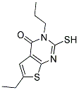 6-ETHYL-2-MERCAPTO-3-PROPYLTHIENO[2,3-D]PYRIMIDIN-4(3H)-ONE Struktur