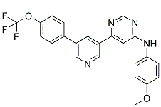 (4-METHOXY-PHENYL)-(2-METHYL-6-[5-(4-TRIFLUOROMETHOXY-PHENYL)-PYRIDIN-3-YL]-PYRIMIDIN-4-YL)-AMINE Struktur