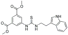 DIMETHYL 5-[({[2-(1H-INDOL-3-YL)ETHYL]AMINO}CARBONOTHIOYL)AMINO]ISOPHTHALATE Struktur