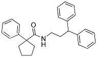 N-(3,3-DIPHENYLPROPYL)(PHENYLCYCLOPENTYL)FORMAMIDE Struktur