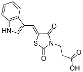 3-[5-(1H-INDOL-3-YLMETHYLENE)-2,4-DIOXO-THIAZOLIDIN-3-YL]-PROPIONIC ACID Struktur