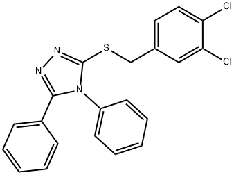 3-[(3,4-DICHLOROBENZYL)SULFANYL]-4,5-DIPHENYL-4H-1,2,4-TRIAZOLE Struktur