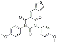 1,3-BIS(4-METHOXYPHENYL)-5-(3-THIENYLMETHYLENE)-1,3-DIAZAPERHYDROINE-2,4,6-TRIONE Struktur