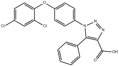 1-[4-(2,4-DICHLOROPHENOXY)PHENYL]-5-PHENYL-[1,2,3]TRIAZOLE-4-CARBOXYLIC ACID Struktur