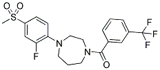 1-[2-FLUORO-4-(METHYLSULFONYL)PHENYL]-4-[3-(TRIFLUOROMETHYL)BENZOYL]-1,4-DIAZEPANE Struktur