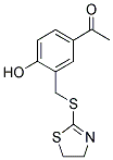 1-(3-[(4,5-DIHYDRO-1,3-THIAZOL-2-YLTHIO)METHYL]-4-HYDROXYPHENYL)ETHANONE Struktur