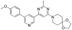 8-(6-[5-(4-METHOXY-PHENYL)-PYRIDIN-3-YL]-2-METHYL-PYRIMIDIN-4-YL)-1,4-DIOXA-8-AZA-SPIRO[4.5]DECANE Structure