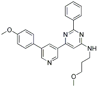 (6-[5-(4-METHOXY-PHENYL)-PYRIDIN-3-YL]-2-PHENYL-PYRIMIDIN-4-YL)-(3-METHOXY-PROPYL)-AMINE Struktur