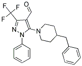 5-(4-BENZYL-PIPERIDIN-1-YL)-1-PHENYL-3-TRIFLUOROMETHYL-1H-PYRAZOLE-4-CARBALDEHYDE Struktur