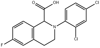 2-(2,4-DICHLORO-PHENYL)-6-FLUORO-1,2,3,4-TETRAHYDRO-ISOQUINOLINE-1-CARBOXYLIC ACID Struktur