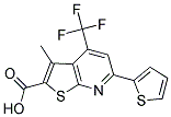 3-METHYL-6-THIOPHEN-2-YL-4-TRIFLUOROMETHYL-THIENO[2,3-B]PYRIDINE-2-CARBOXYLIC ACID Struktur