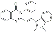 2-[(E)-2-(1,2-DIMETHYL-1H-INDOL-3-YL)VINYL]-3-PYRIDIN-2-YLQUINAZOLIN-4(3H)-ONE Struktur