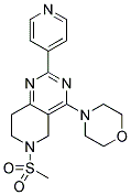 6-METHANESULFONYL-4-MORPHOLIN-4-YL-2-PYRIDIN-4-YL-5,6,7,8-TETRAHYDRO-PYRIDO[4,3-D]PYRIMIDINE Struktur