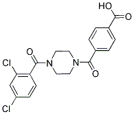 4-([4-(2,4-DICHLOROBENZOYL)PIPERAZIN-1-YL]CARBONYL)BENZOIC ACID Struktur