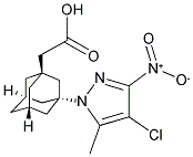 [3-(4-CHLORO-5-METHYL-3-NITRO-PYRAZOL-1-YL)-ADAMANTAN-1-YL]-ACETIC ACID Struktur