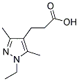 3-(1-ETHYL-3,5-DIMETHYL-1 H-PYRAZOL-4-YL)-PROPIONIC ACID Struktur