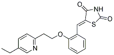 5-(4-[2-(5-ETHYL-PYRIDIN-2-YL)-ETHOXY]-BENZYLIDENE)-THIAZOLIDINE-2,4-DIONE Struktur