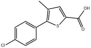 5-(4-CHLORO-PHENYL)-4-METHYL-THIOPHENE-2-CARBOXYLIC ACID Struktur