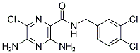 N-(3,4-DICHLOROBENZYL)-2-CHLORO-3,5-DIAMINOPYRAZINE-6-CARBOXAMIDE Struktur