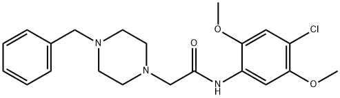 2-(4-BENZYLPIPERAZINO)-N-(4-CHLORO-2,5-DIMETHOXYPHENYL)ACETAMIDE Struktur