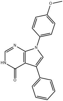 7-(4-METHOXYPHENYL)-5-PHENYL-7H-PYRROLO[2,3-D]PYRIMIDIN-4-OL Struktur