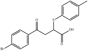 4-(4-BROMOPHENYL)-2-[(4-METHYLPHENYL)SULFANYL]-4-OXOBUTANOIC ACID Struktur