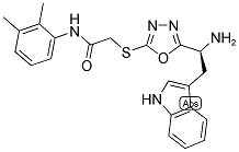 2-(5-[1-AMINO-2-(1H-INDOL-3-YL)-ETHYL]-[1,3,4]OXADIAZOL-2-YLSULFANYL)-N-(2,3-DIMETHYL-PHENYL)-ACETAMIDE Struktur