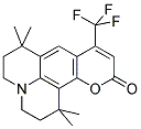 2,3,6,7-TETRAHYDRO-1,1,7,7-TETRAMETHYL-9-(TRIFLUOROMETHYL)-1H,5H,11H-[1]BENZOPYRANO[6,7,8-IJ]QUINOLIZIN-11-ONE Struktur