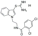 1-(2-[(2,4-DICHLOROBENZOYL)AMINO]ETHYL)-1H-INDOL-3-YL IMIDOTHIOCARBAMATE HYDROIODIDE Struktur