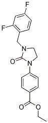 ETHYL 4-[3-(2,4-DIFLUOROBENZYL)-2-OXOIMIDAZOLIDIN-1-YL]BENZOATE Struktur