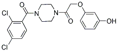 3-(2-[4-(2,4-DICHLOROBENZOYL)PIPERAZIN-1-YL]-2-OXOETHOXY)PHENOL Struktur